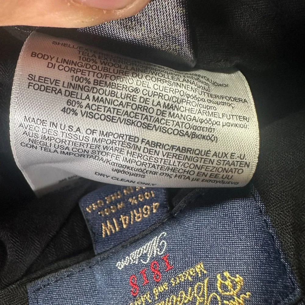 Vintage Brooks Brothers 1818 Madison Pant Mens 40x29 Black Wool Dress Preppy USA